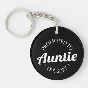 Promoted To Auntie Est 2027 New Aunt I Key Ring