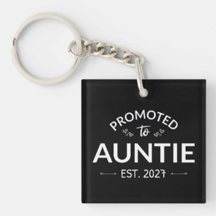 Promoted To Auntie Est 2027 New Aunt II Key Ring