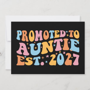 Promoted To Auntie Est 2027 New Aunt Invitation