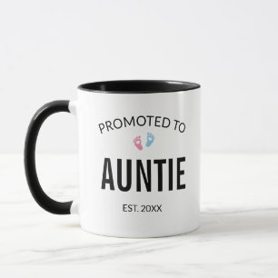 Promoted to Auntie Pregnancy Announcement Mug