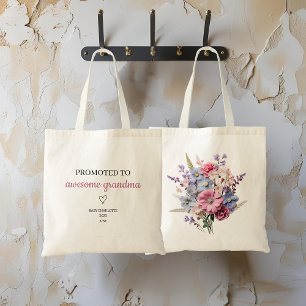Promoted to Awesome Grandma Personalised Tote Bag