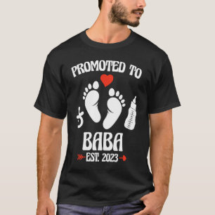 Promoted To Baba 2023 First Time New Grandpa Pregn T-Shirt