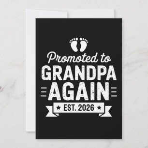 Promoted To Be Grandpa Again Est 2026 Soon Family Invitation