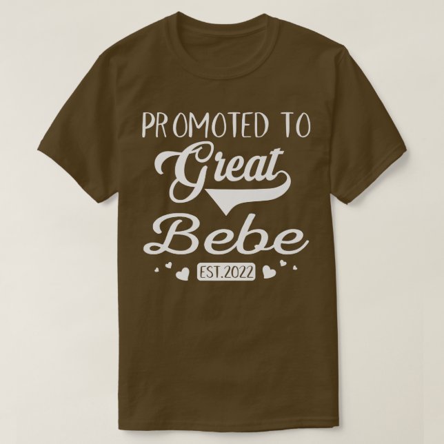 Promoted to Bebe Est 2022 Grandma Mom Mothers Day  T-Shirt (Design Front)