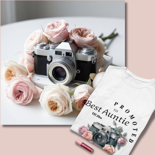Promoted to Best AUNTIE Est. 20xx T-Shirt (Creator Uploaded)