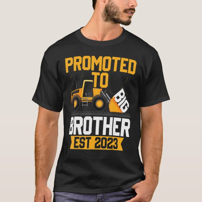 Promoted To Big Bro 2023  I Levelled Up To Big Bro T-Shirt (Front)