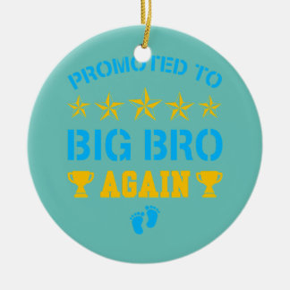 Promoted To Big Bro Again Funny Levelling Up To Ceramic Tree Decoration