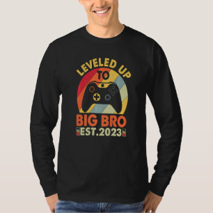 Promoted To Big Bro Awesome Levelled Up To Big Bro T-Shirt