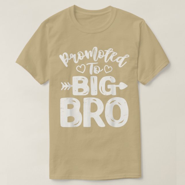 Promoted To Big Bro Gender Reveal Big Brother Sibl T-Shirt (Design Front)