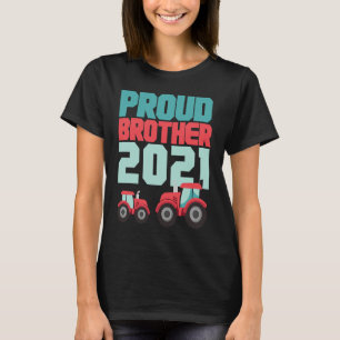 Promoted To Big Brother 2021 Toddler Boy Tractor T-Shirt