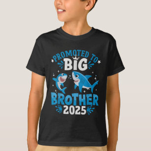 Promoted To Big Brother 2025 Shark Ocean Sibling B T-Shirt