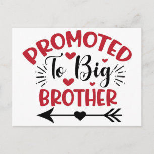 Promoted to Big Brother 2026 Dinosaur T-Rex Boys Holiday Postcard