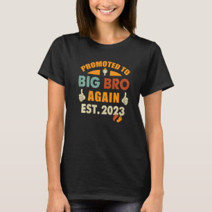 Promoted To Big Brother Again 2023 Vintage Big Bro T-Shirt