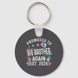 Promoted To Big Brother Again Est. 2026 Vintage Bi Key Ring