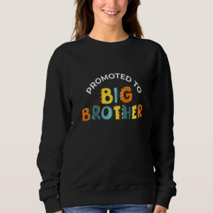 Promoted To Big Brother Cute Dinosaur Typography Sweatshirt