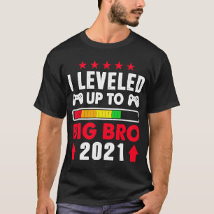 Promoted To Big Brother Est 2021 Levelled Up To Bi T-Shirt
