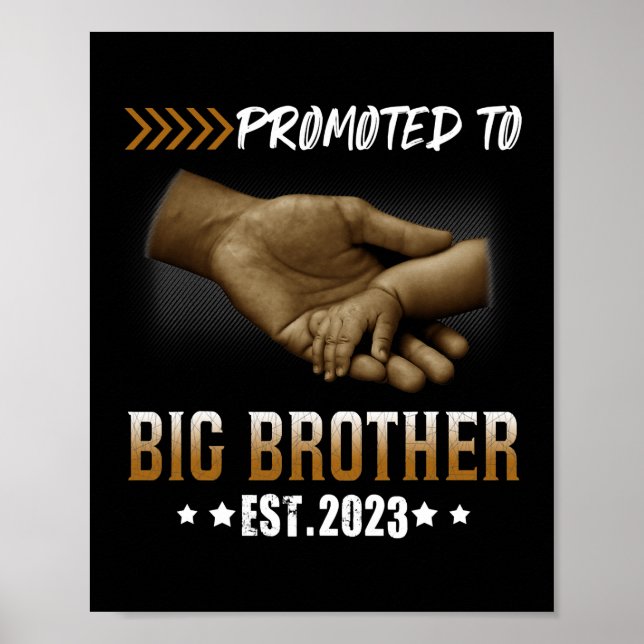 Promoted to Big Brother Est 2023 Pregnancy Poster (Front)