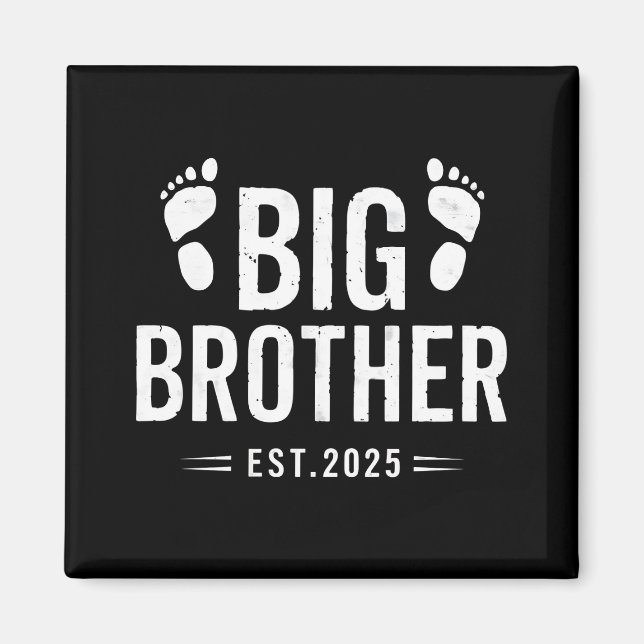 Promoted to Big Brother Est. 2025 Baby Announce Magnet (Front)