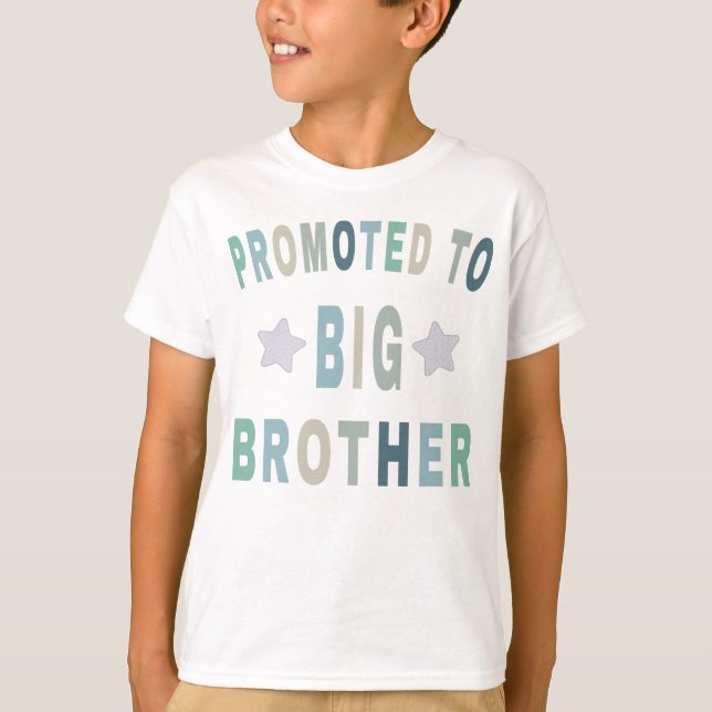 Promoted to Big Brother Little Brother Personalise T-Shirt (Front)