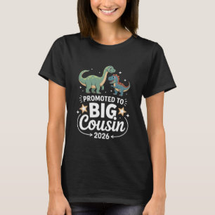 Promoted To Big Cousin Est 2026 Dinosaur Pregnancy T-Shirt
