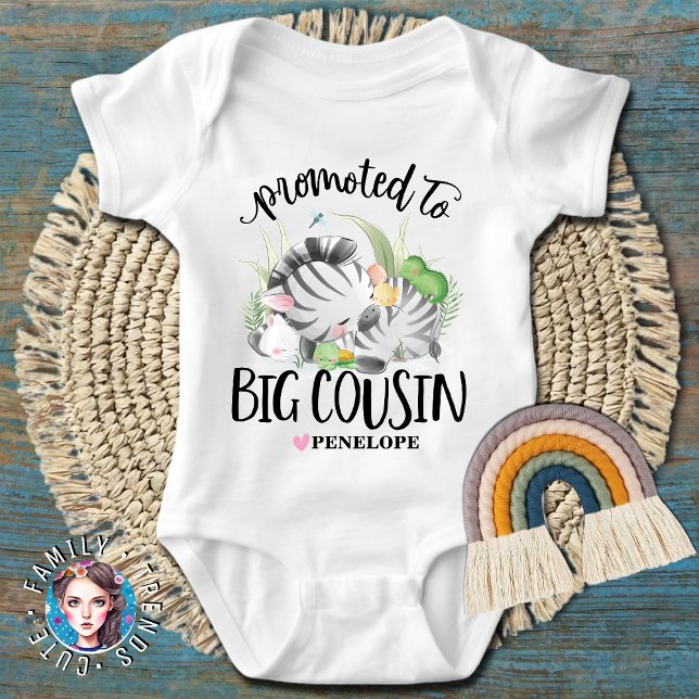 Promoted to Big Cousin Matching Family Baby Bodysuit (Creator Uploaded)