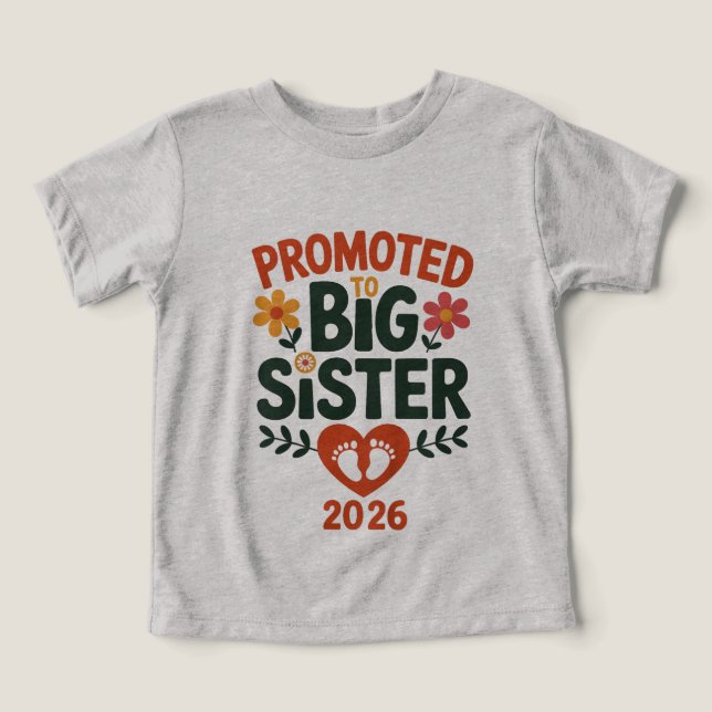 Promoted To Big Sister 2026 Cute Big Sister (Design Front)