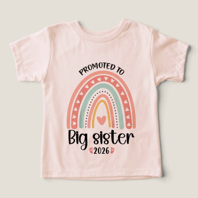 Promoted To Big Sister 2026 Toddler Girls (Design Front)