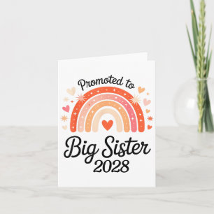 Promoted To Big Sister 2028 New Baby Pregnancy Ann Card