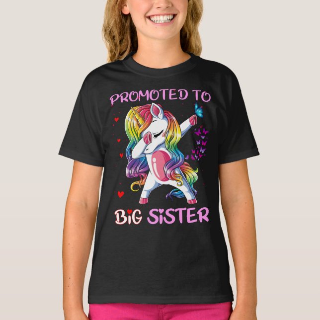 Promoted to big sister butterfly  T-Shirt (Front)
