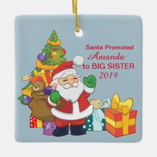 Promoted to Big Sister Ornament with Picture