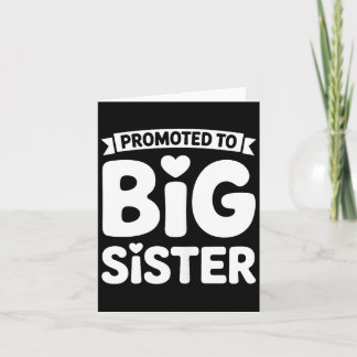 Promoted to Big Sister Outfit for Girls Pregnancy Card