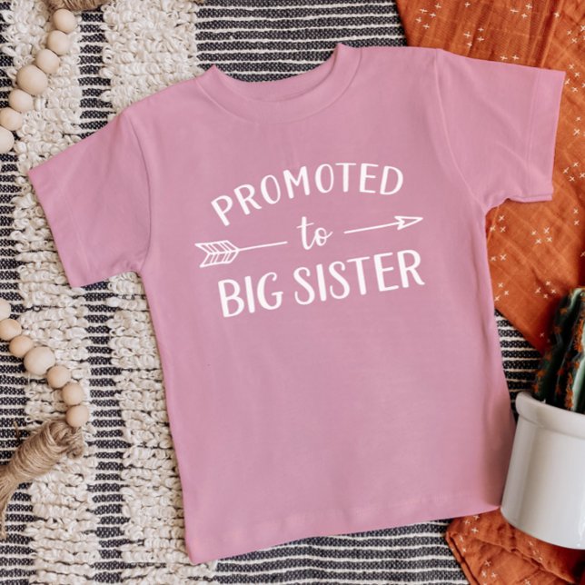 Promoted to Big Sister Pregnancy Announcement Baby T-Shirt (Creator Uploaded)