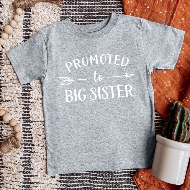 Promoted to Big Sister Pregnancy Announcement Baby T-Shirt (Creator Uploaded)