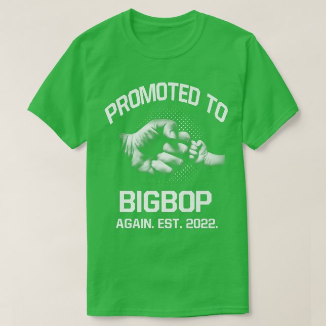 Promoted To Bigbop Again EST 2022 Christmas Father T-Shirt (Design Front)