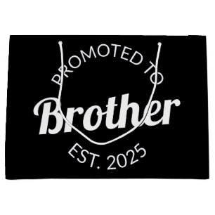 Promoted To Brother Est. 2025 I Large Gift Bag