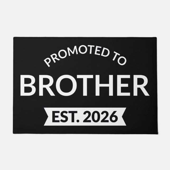 Promoted To Brother Est. 2026 II Doormat (Front)