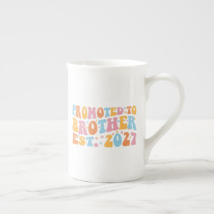 Promoted To Brother Est 2027 Big Brother Bone China Mug