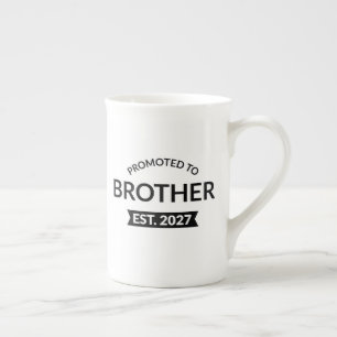 Promoted To Brother Est 2027 Big Brother II Bone China Mug