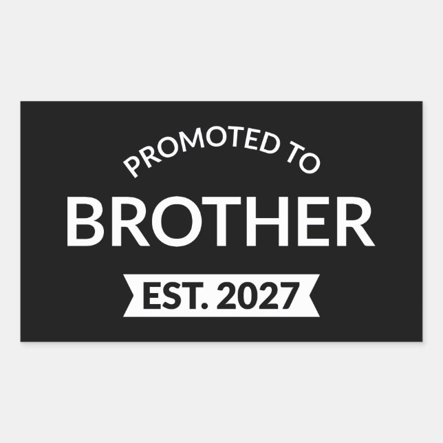 Promoted To Brother Est 2027 Big Brother II Rectangular Sticker (Front)