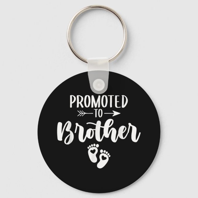 Promoted To Brother Funny Women Pregnancy Soon To  Key Ring (Front)