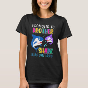 Promoted to Brother Shark 2023 First Time Brother  T-Shirt