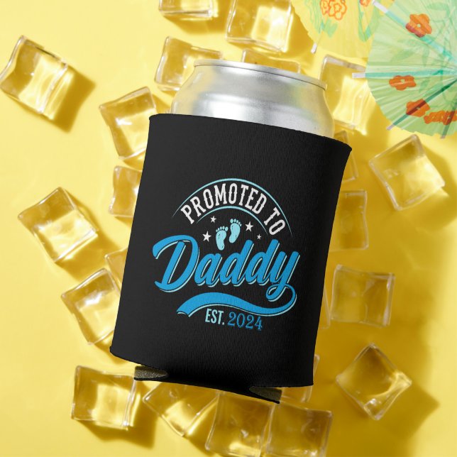 Promoted to dad 2024 daddy to be 2024 can cooler (In Situ Summer)