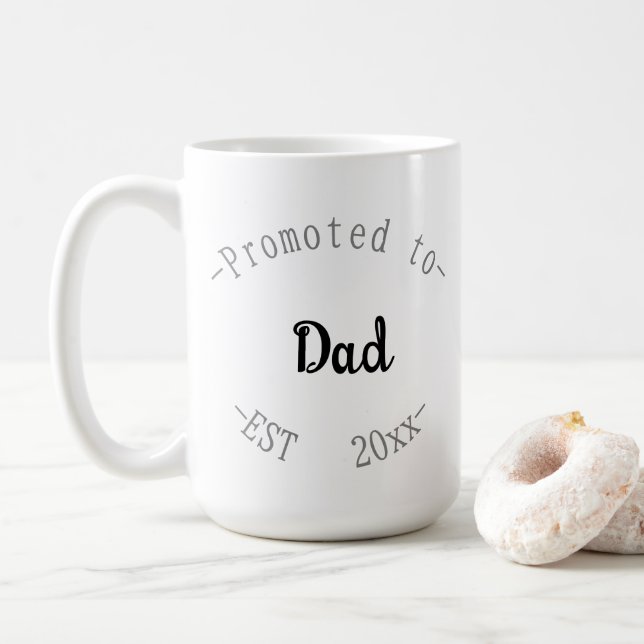 Promoted to Dad Coffee Mug (With Donut)