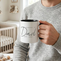 Promoted To Dad Elegant EST Year Script Design