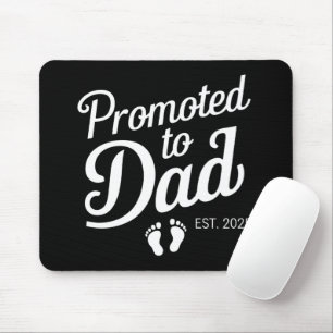 Promoted To Dad EST 2025 Funny Soon To Be Dad Mouse Pad