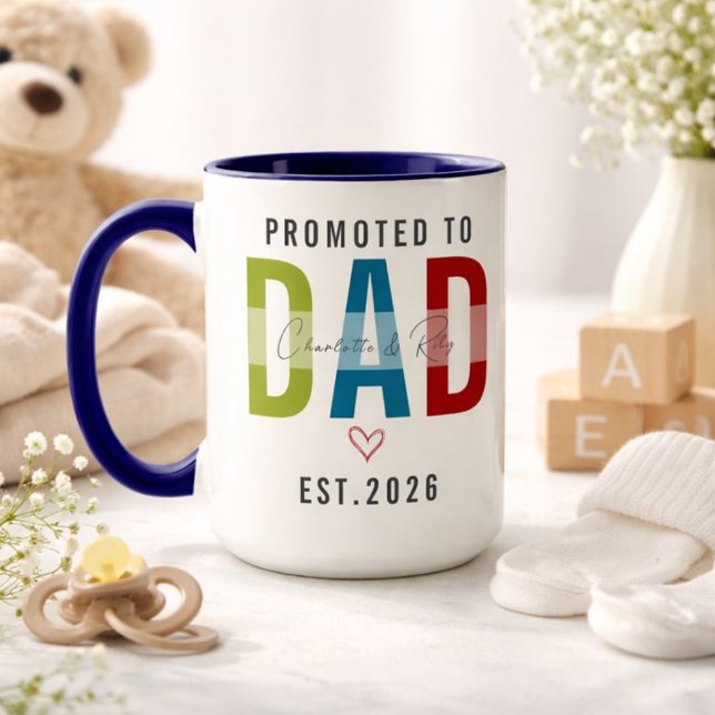 Promoted to Dad | Personalised First Father’s Day Mug (Promoted to Dad | Personalized First Father’s Day Mug)