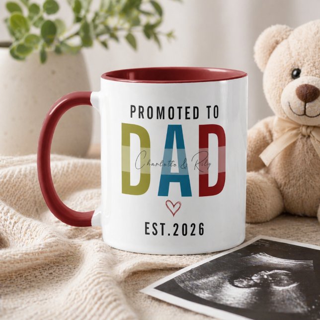 Promoted to Dad | Personalised First Father’s Day Mug (Promoted to Dad | Personalized First Father’s Day Mug)