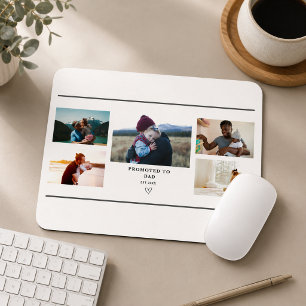 Promoted to Dad Photo Collage – Personalised Mouse Pad