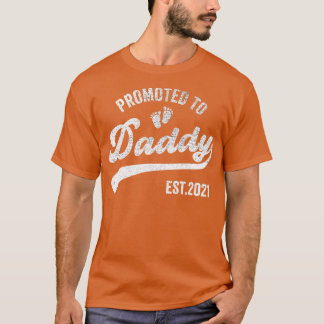 Promoted to Daddy 2021 Funny New Dad Baby T-Shirt