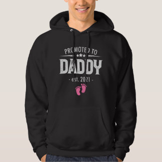 Promoted to Daddy 2021 Soon to be Dad Husband Girl Hoodie